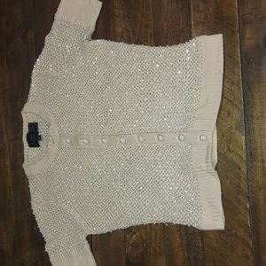 Baby pink, sequin cardigan